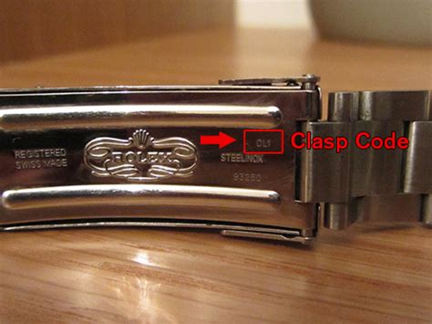 rolex watch band clasps|rolex clasp code lookup.